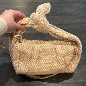 Urban Expressions Beige Woven Clutch